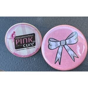 Passionately Pink For The Cure Susan Komen Vintage Lapel Pin Breast Cancer Month